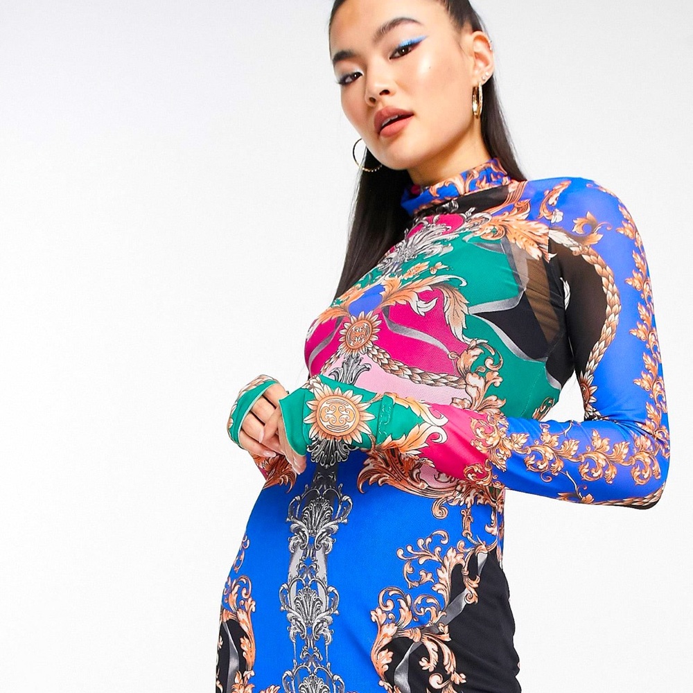 Shailene Mesh Baroque Dress by AFRM (Limited Edition)